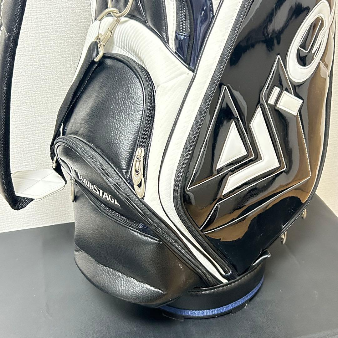 ツアーステージ ViQ 2021 キャディバッグ 9型 ブラック／ホワイト