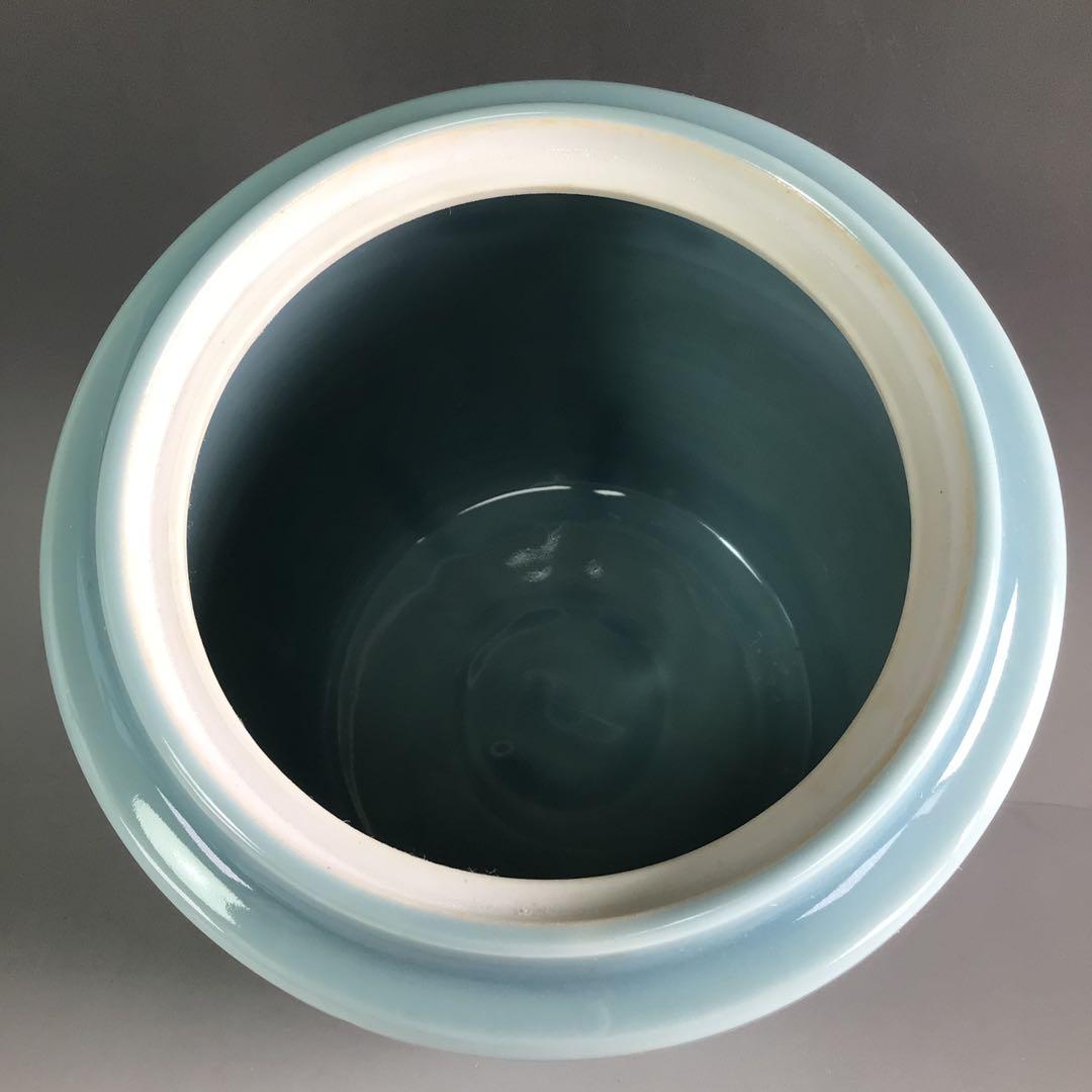 Ｒ３８１　皆具　『加藤鍇次郎造』『青磁皆具』　共箱　茶道具