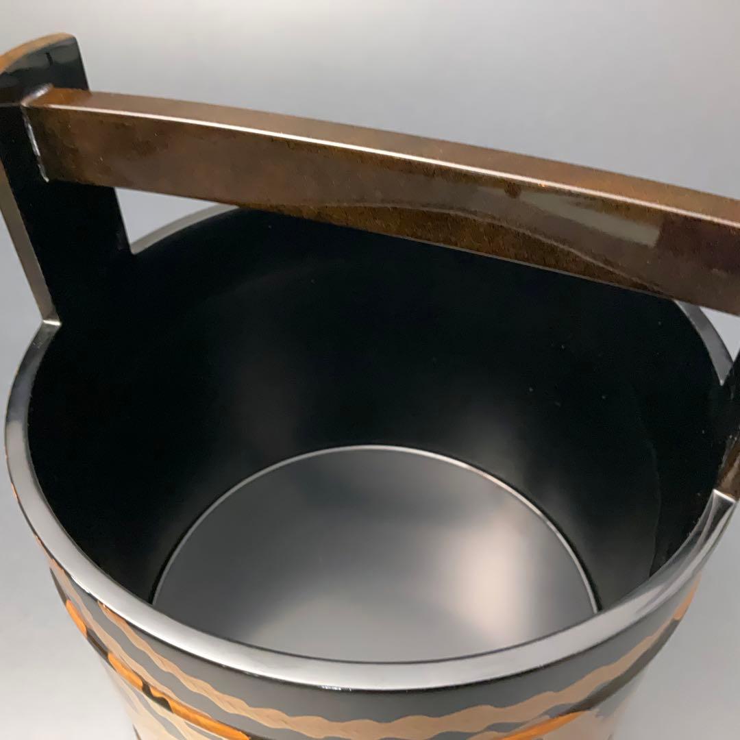 鳳凰蒔絵　手桶水指 輪島 谷内一則（紫香）共箱 6R1180A