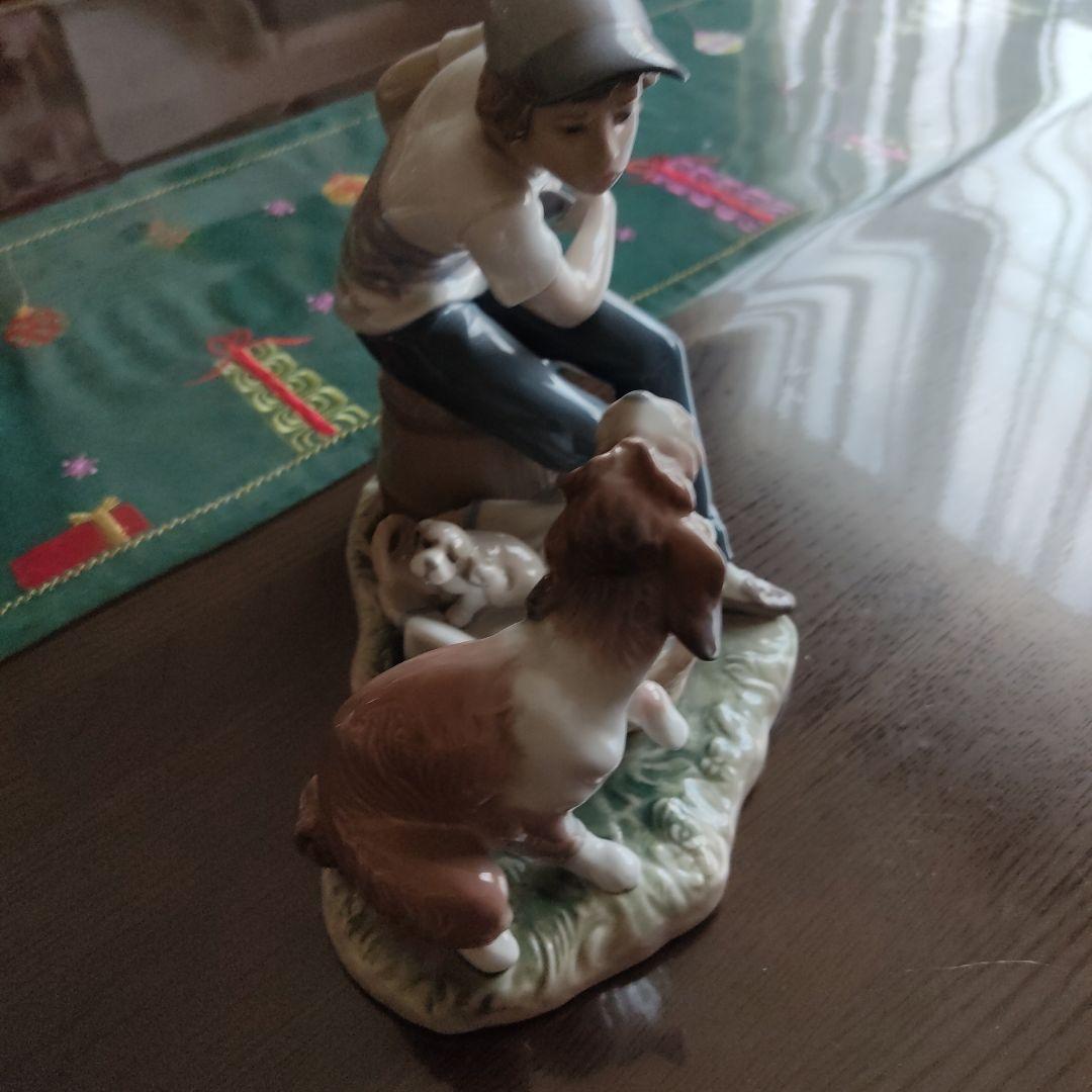 LLADRO　犬と少年