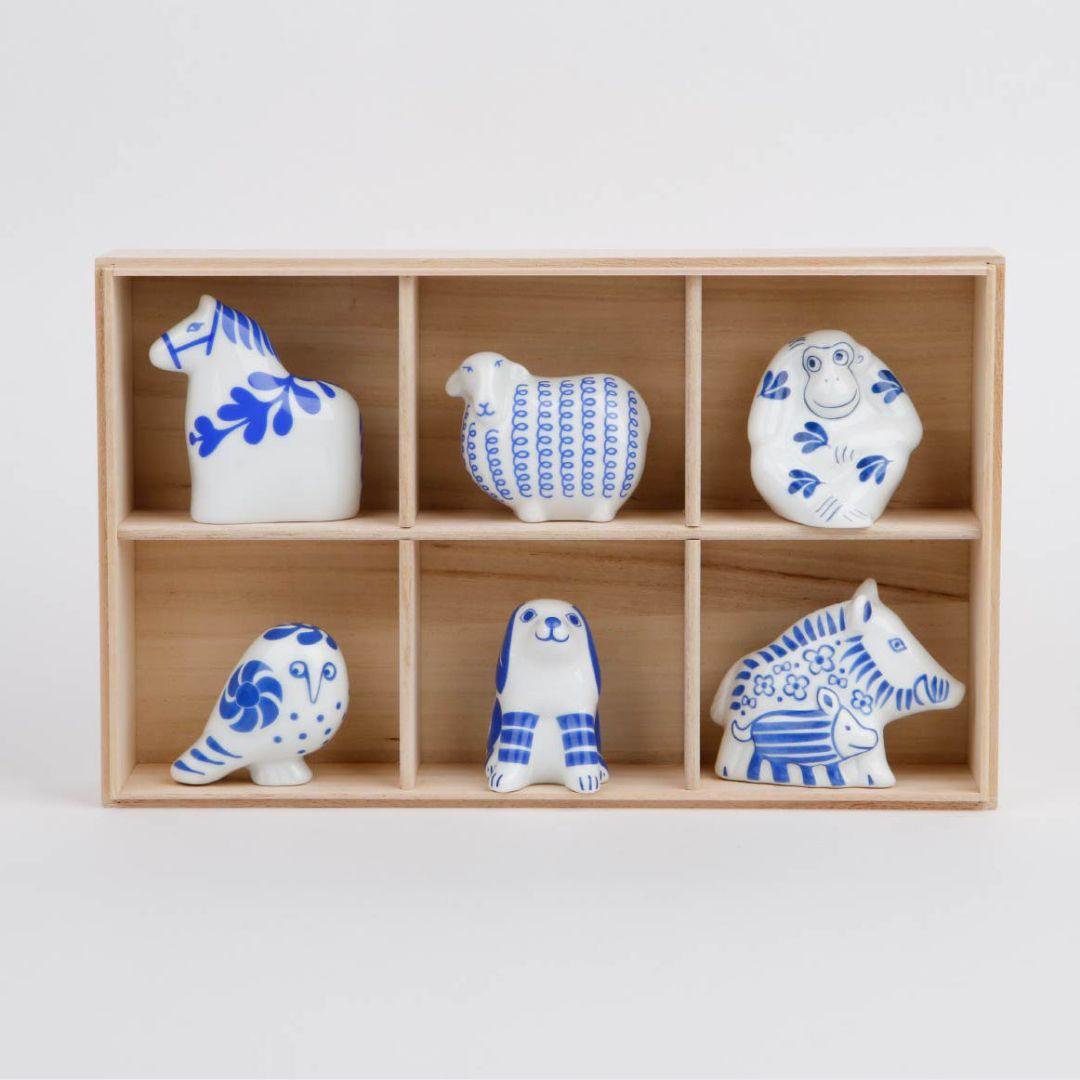 リサラーソン 干支 陶器 6個セット