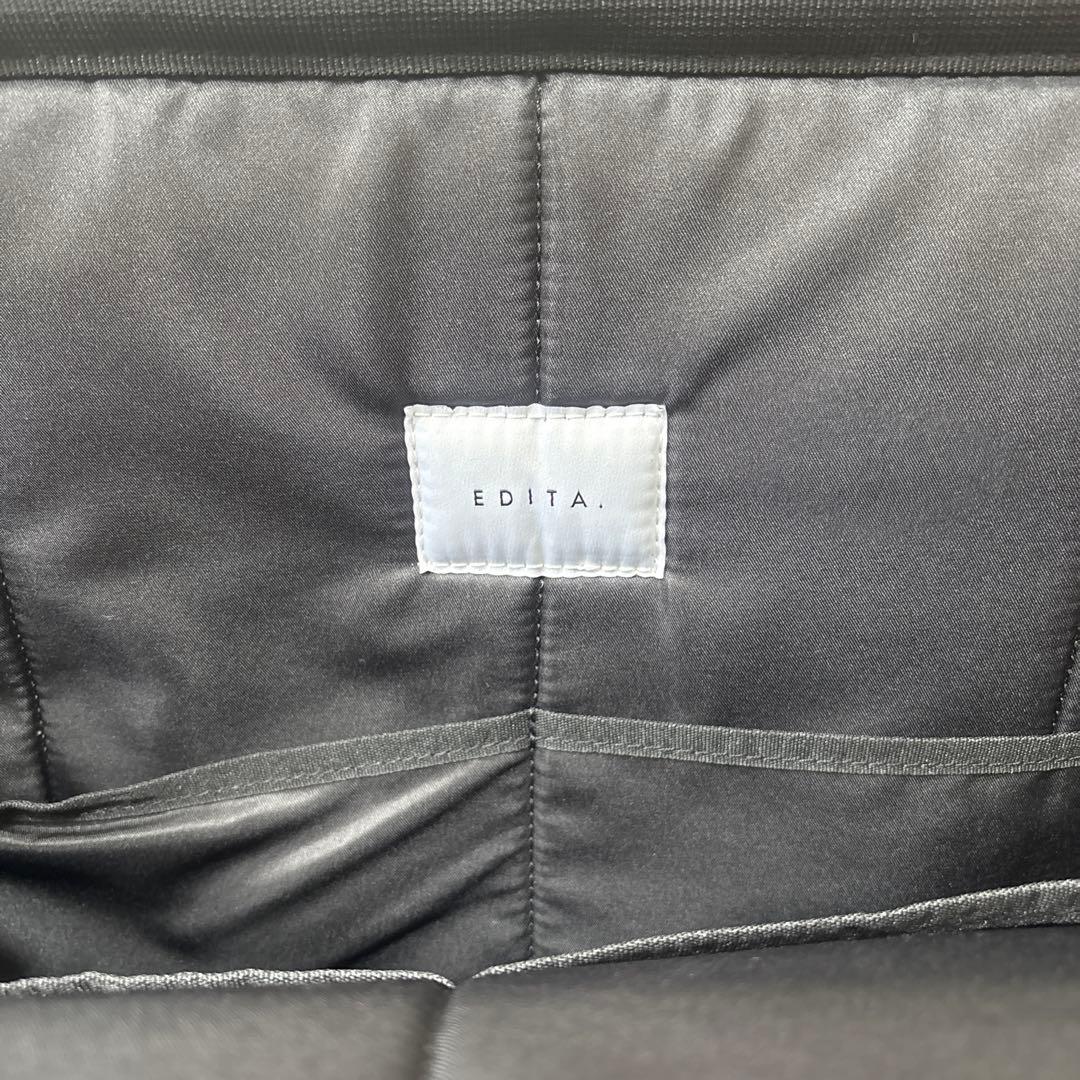 EDITAチャコールグレー ボストンバッグ 収納力抜群