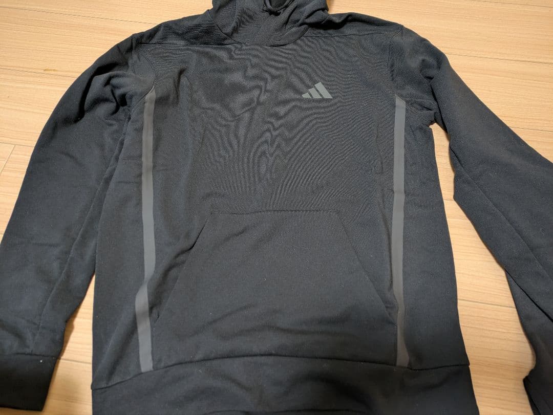 adidas アディダス　メンズ　ブラック 　黒　ジャージ上下セット　Ｌ　裏起毛