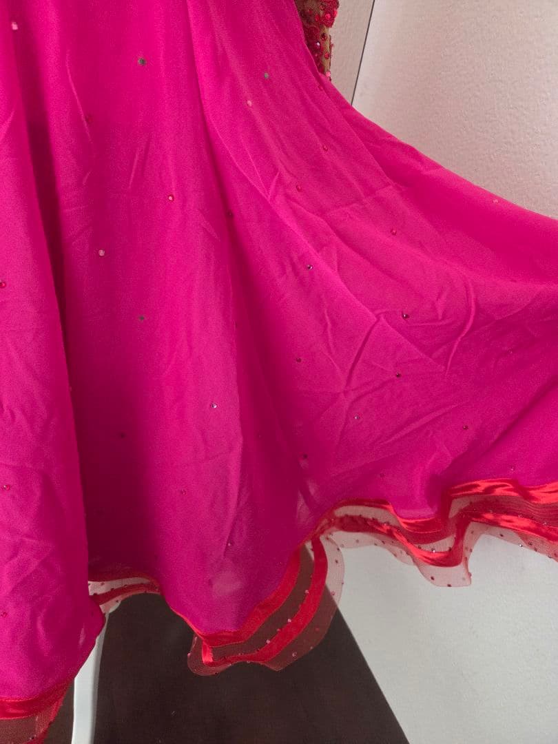 スタンダードドレス ピンク ボールルーム 社交ダンス