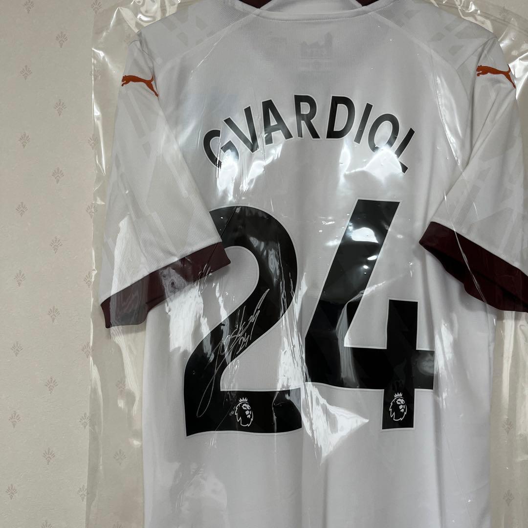 マンチェスターシティ 23/24 アウェイ グヴァルディオル サイン入り M