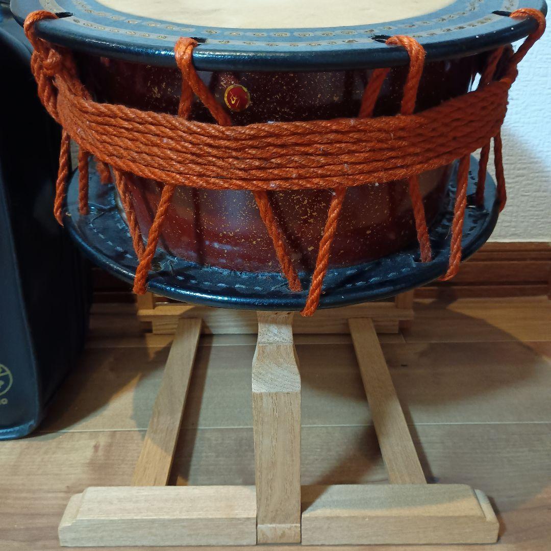 江戸 EDO 和太鼓 締太鼓 上折台付 バチ付 ケース付