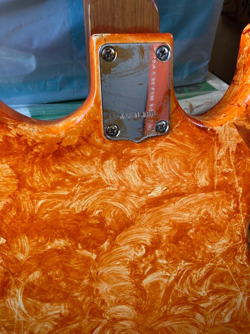 オレンジ マーブル エレキギター ハムバッカー