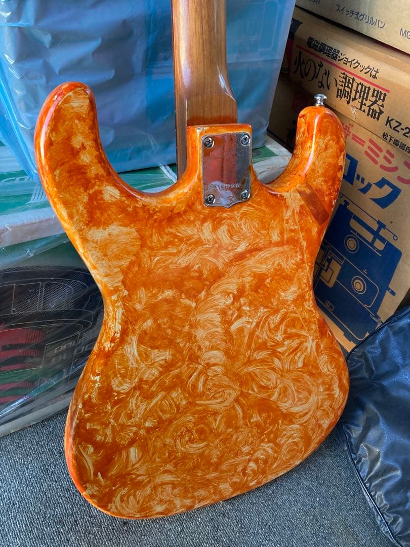 オレンジ マーブル エレキギター ハムバッカー