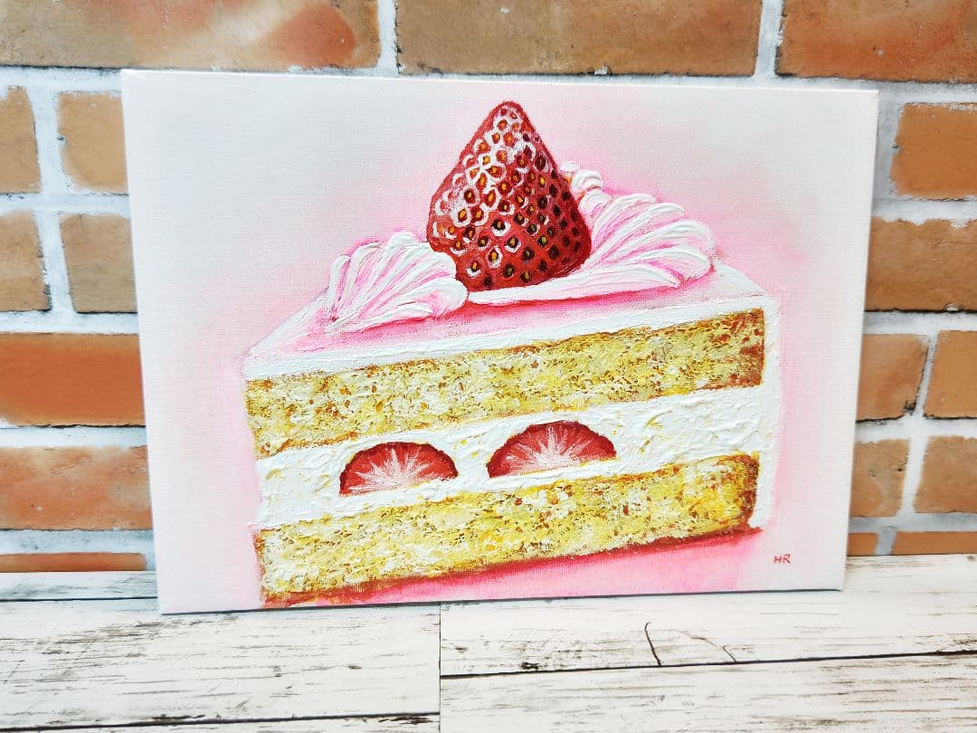 油絵 絵画 【ショートケーキ】