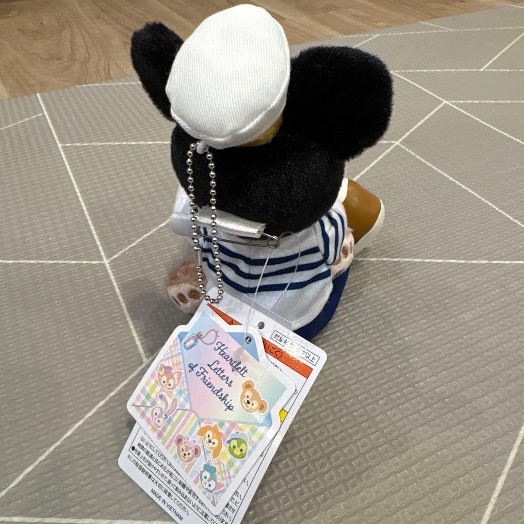 ハートフェルトレターズオブフレンドシップ ミッキー ダッフィー ぬいぐるみバッジ