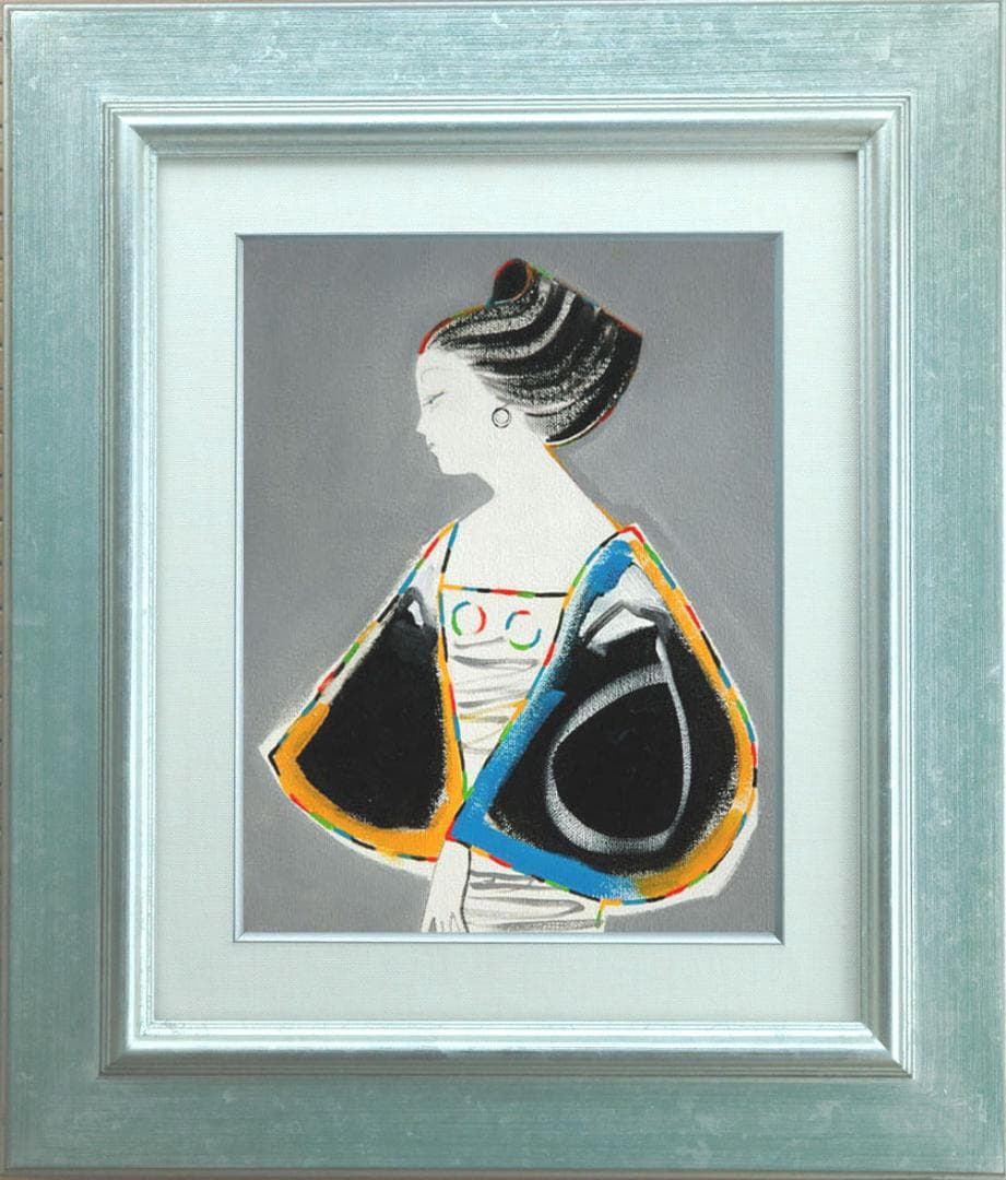 油絵 菅家令子 絵 絵画 インテリア F3-010411 人物 女性像