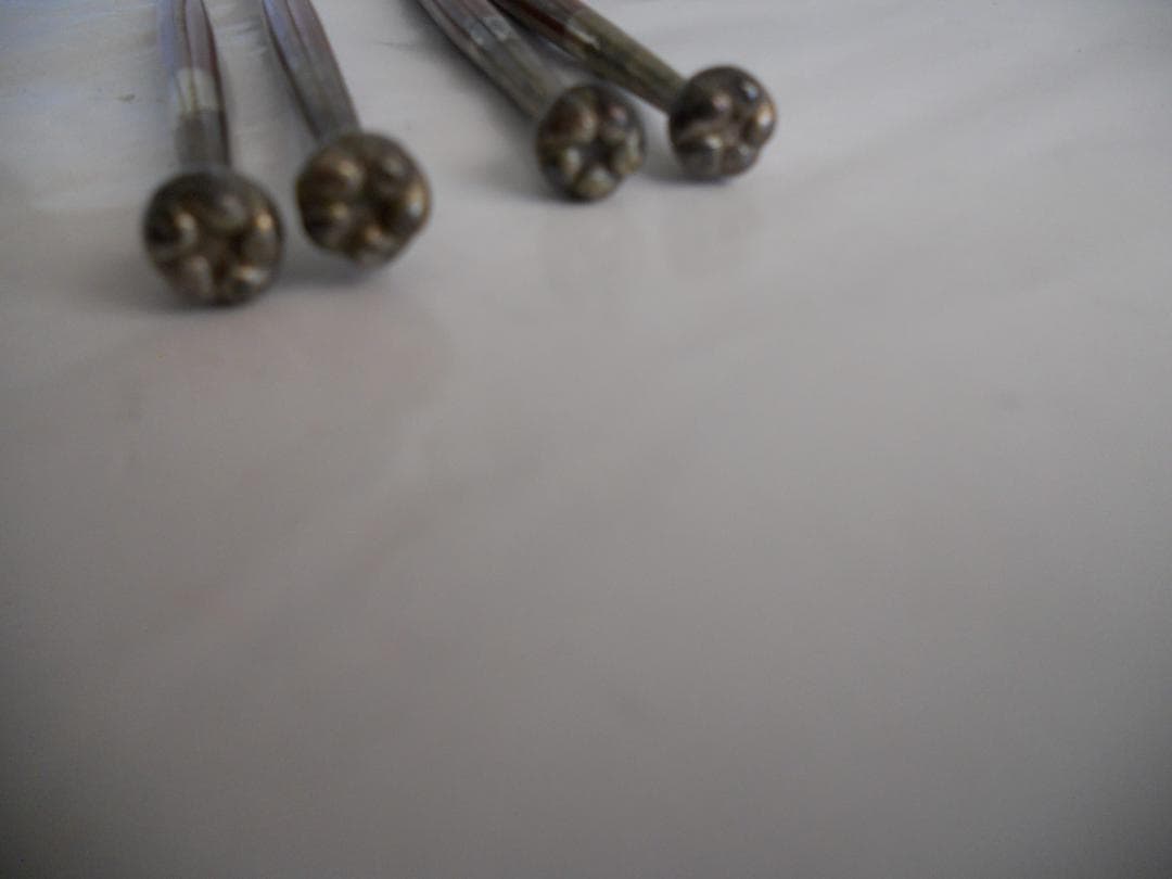 梅花装飾 レトロ 火箸 2種類　3膳 ヴィンテージ ひばし です。