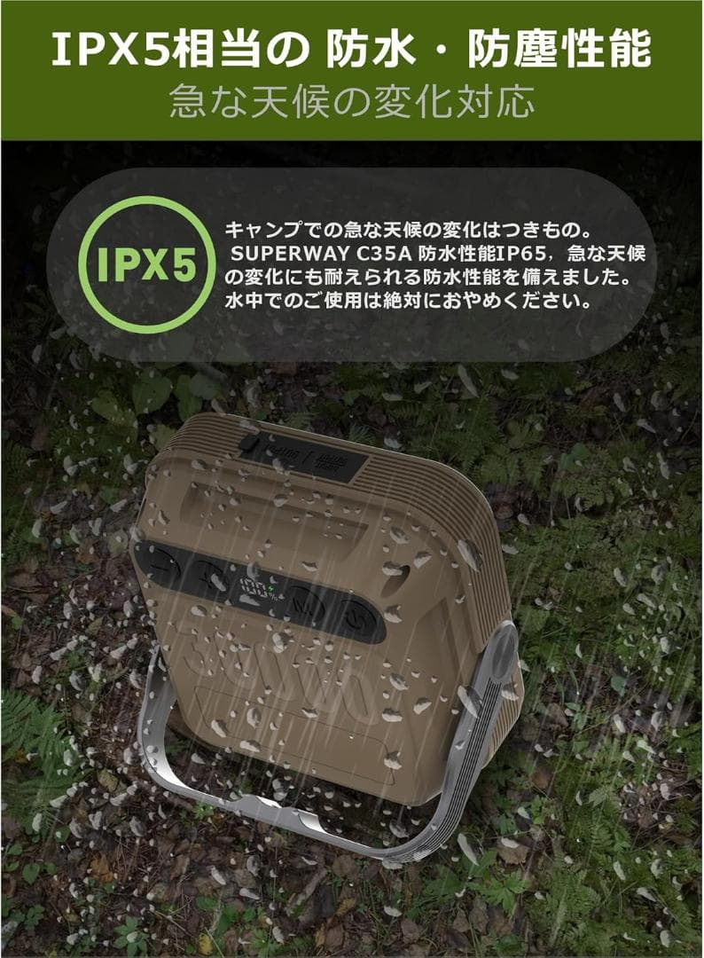 SUPERWAY 30000mAh led ランタンQC 3.0/22.5W