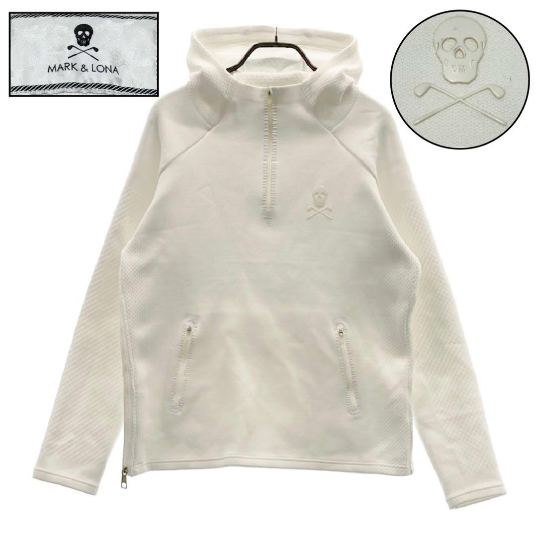 マークアンドロナ パーカー ハーフジップニットセーター 3Dロゴ 46 M