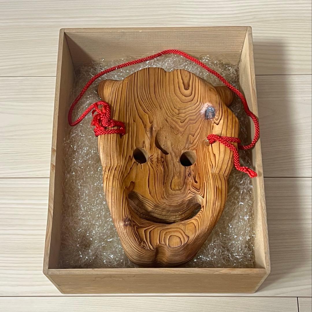 谷情雲 作 千寿 屋久杉 魔除 般若面