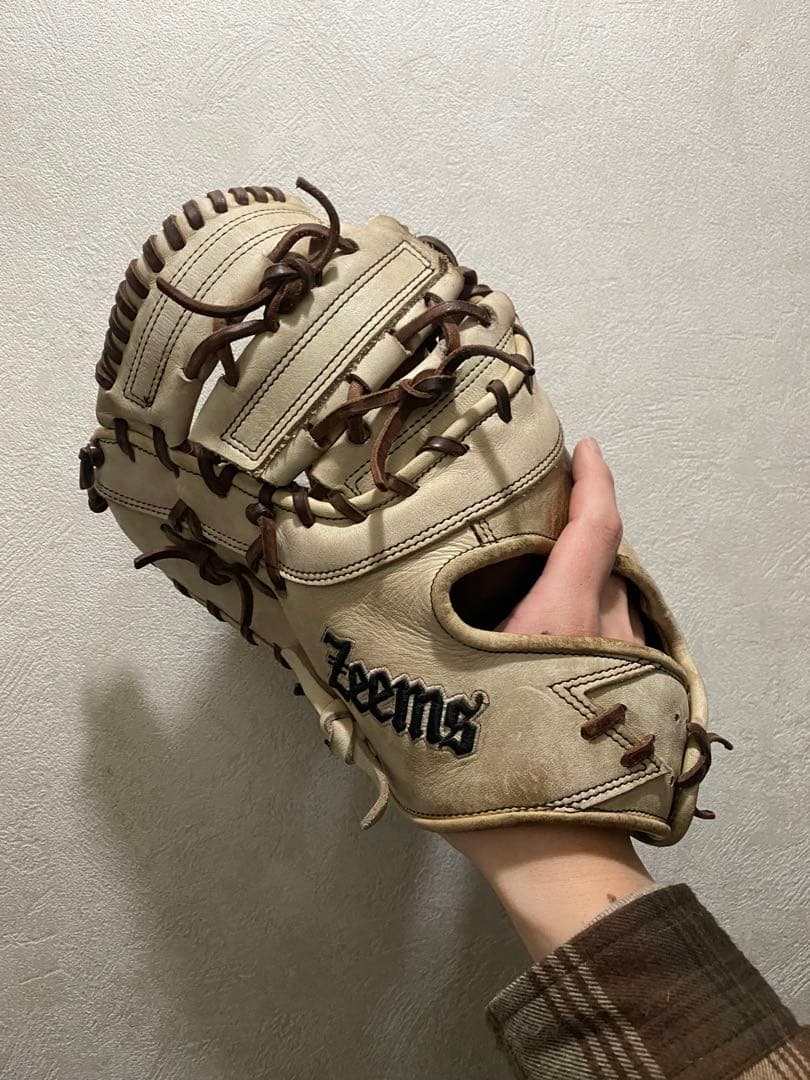 Zeems ベージュ 硬式グローブ ファーストミット（左利き用）