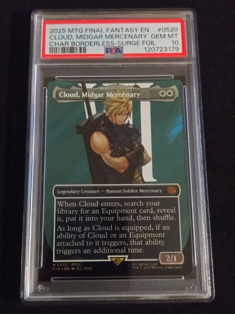 PSA10 ミッドガルの傭兵、クラウド 英語 サージ Foil