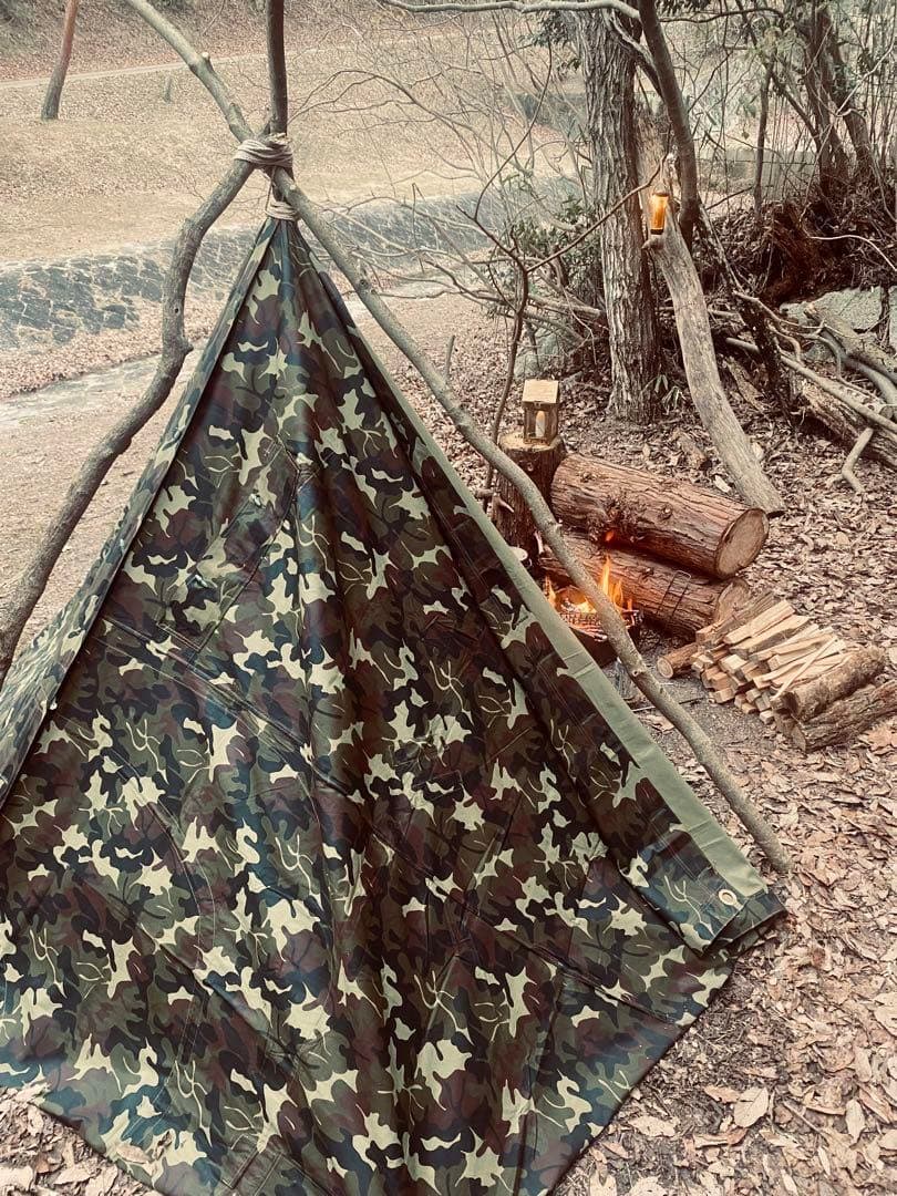 ルーマニア軍幕　デッド 希少 リーフカモ デットストック M47 4枚セット