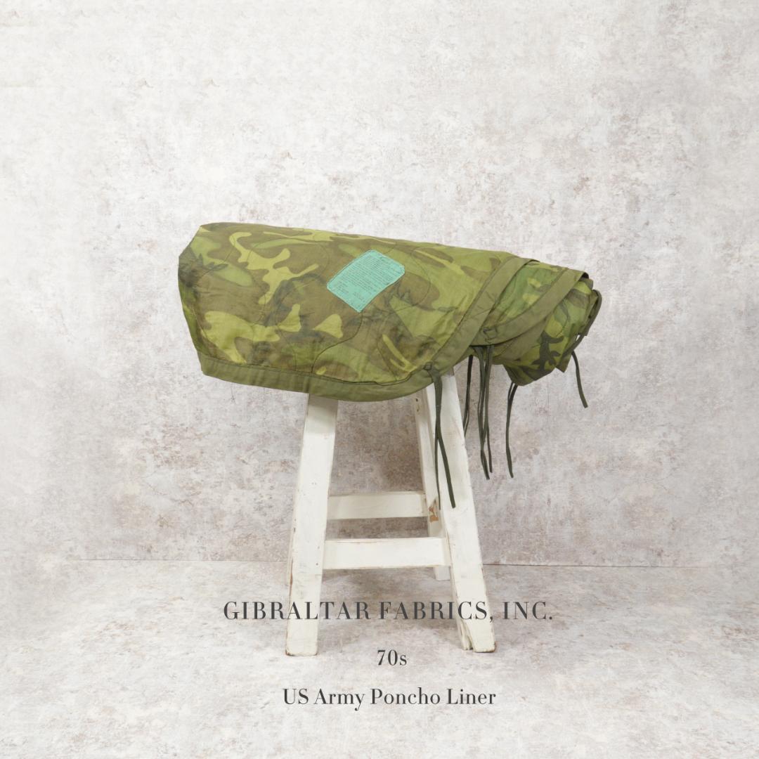 70s US Army ポンチョライナー カモフラ ヴィンテージ 実物 1