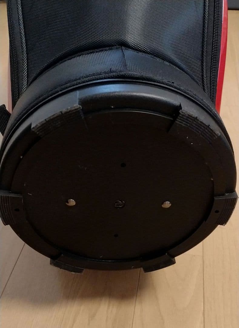 【美品】adidas キャディバッグ ブラック/レッド