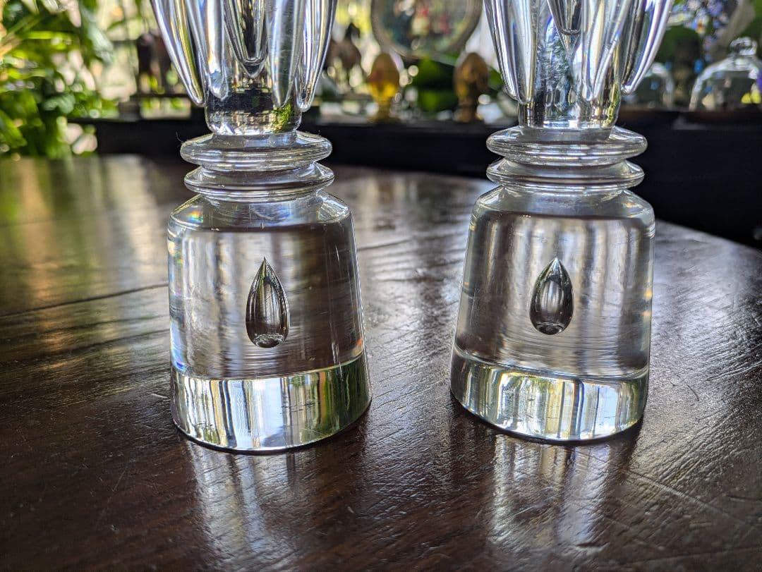 レア　Steuben　クリスタル　ヴェルサイユ 　キャンドルスティック 2個