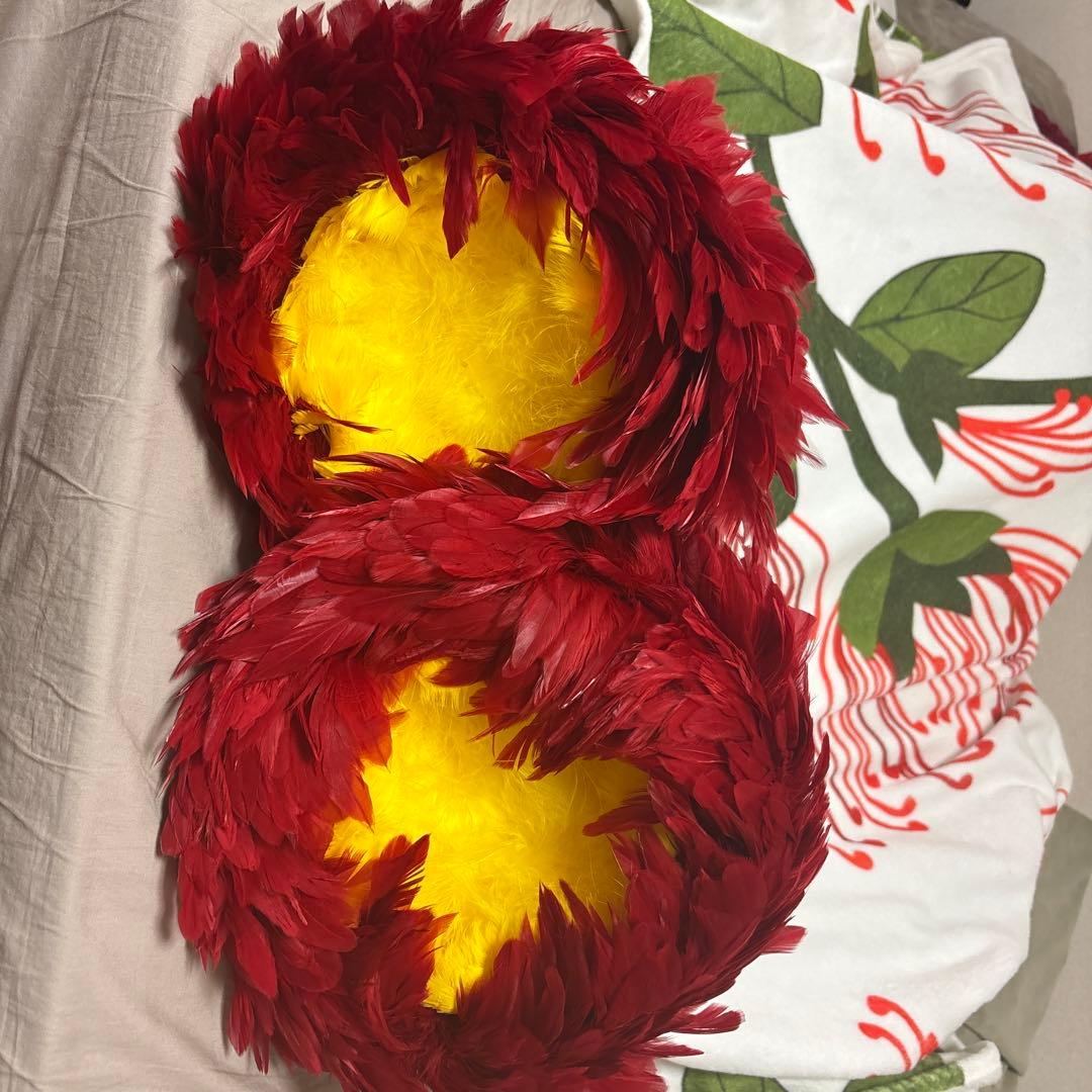 着脱式フラダンス用 タヒチ　赤と黄色ウリウリ　　分離