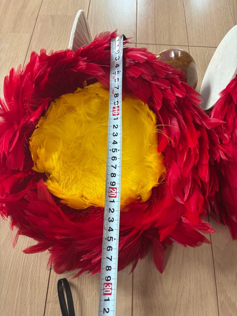 着脱式フラダンス用 タヒチ　赤と黄色ウリウリ　　分離