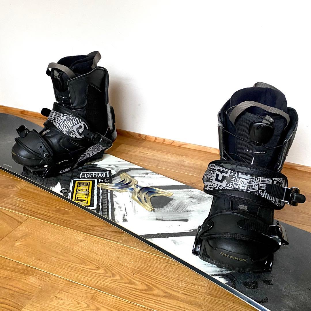 スノボ4点セット ボード バートン 154cm ブーツ 26.5cm バイン 袋