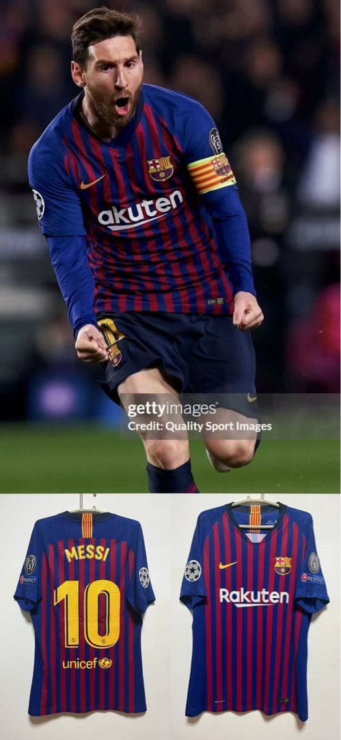 選手支給バルセロナ メッシ 18-19 ユニフォーム CL