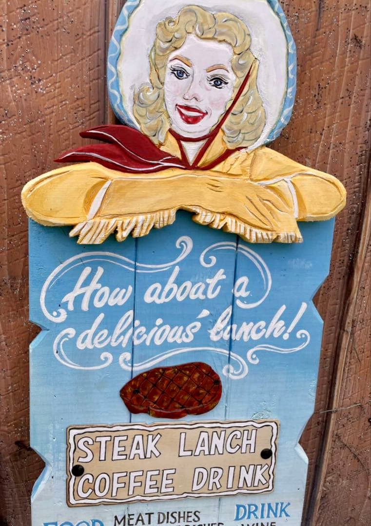 ◆木製看板・ドライブイン-カウボーイ◆木彫り・カントリーウェスタン