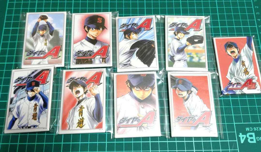 ダイヤのA 原画展 スクエア缶バッジ 9点セット