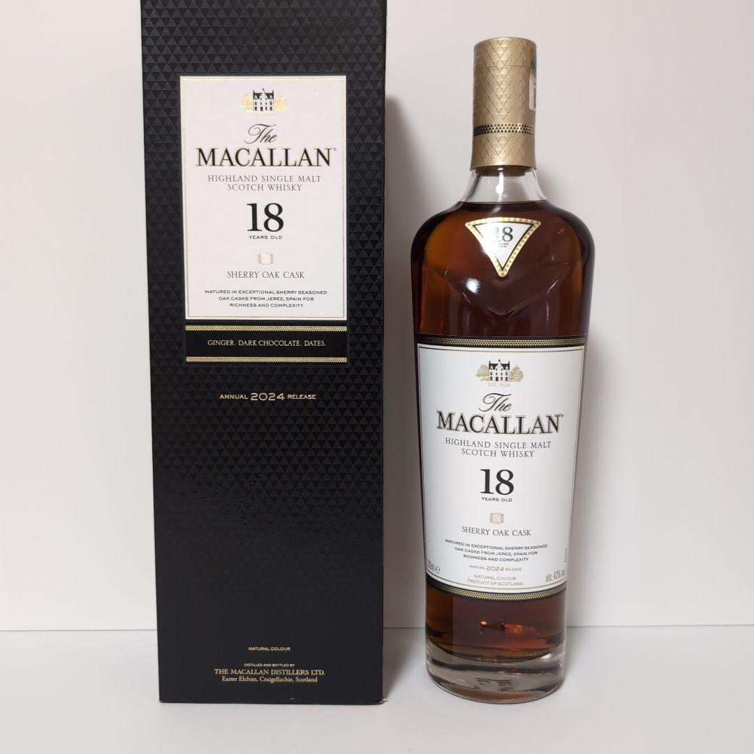 The Macallan 18年 シェリーオークカスク 2024年リリース