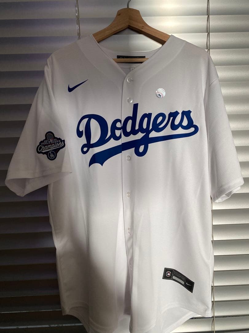 新品 大谷翔平 2025 ワールドシリーズ優勝ドジャース レプリカユニフォームL