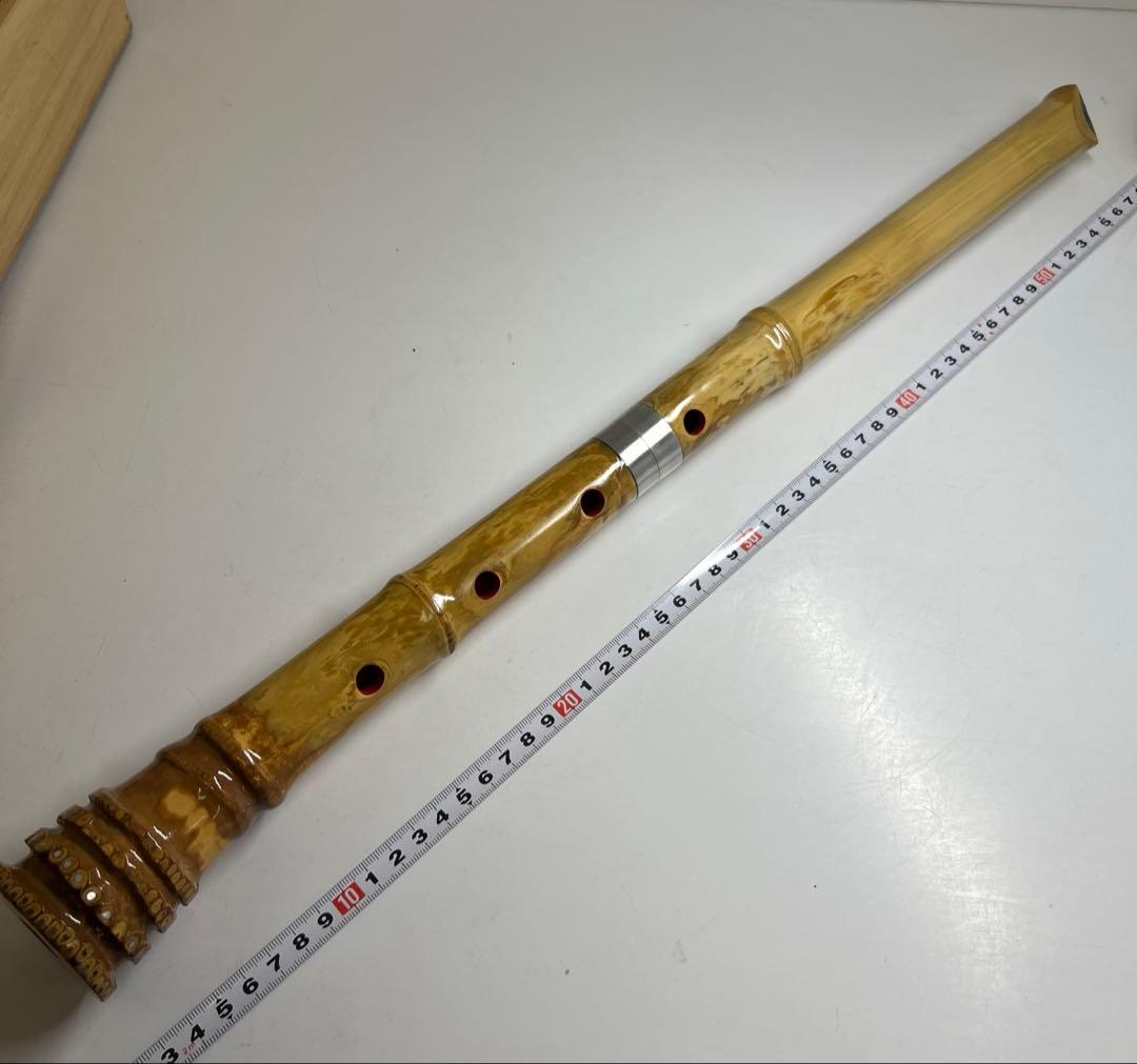 専用　出香作　尺八　共箱　約56㎝　東Y7-1218①
