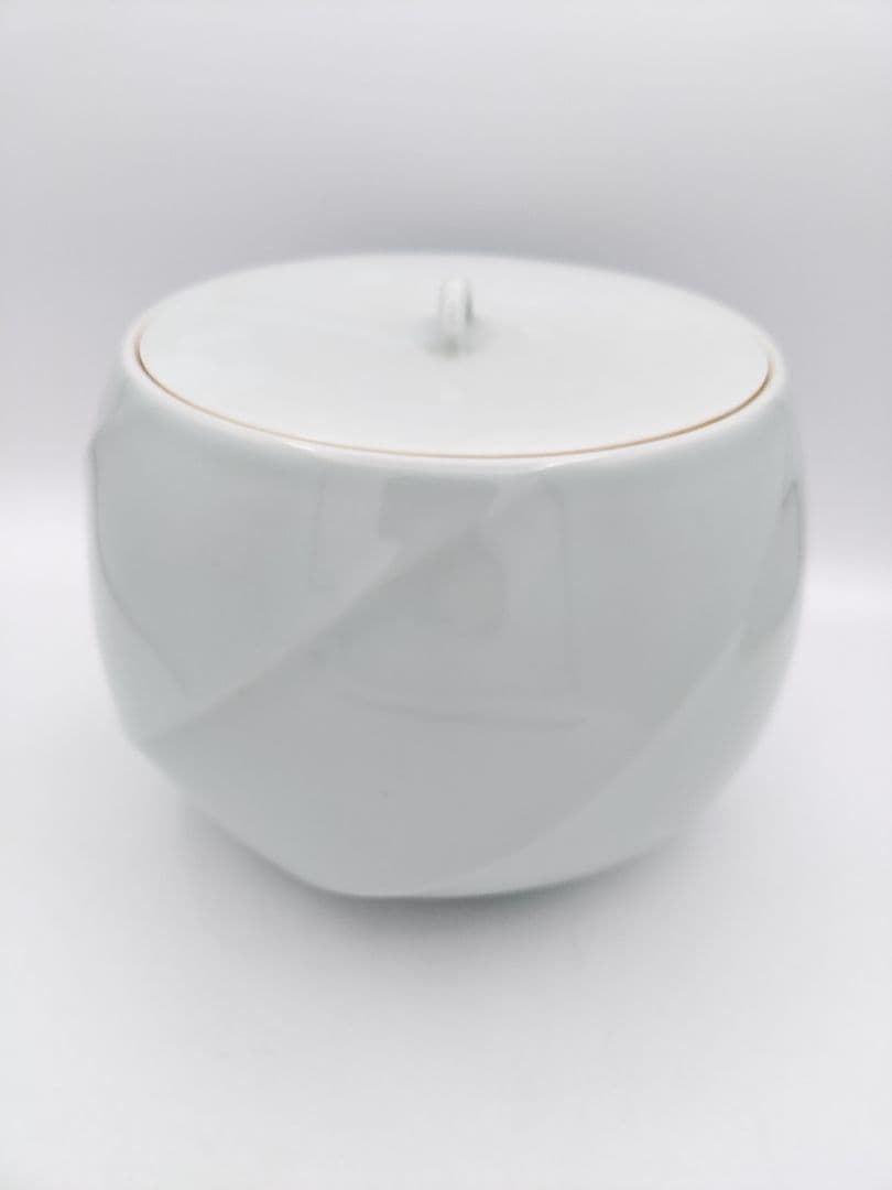 b47 水指 白磁 小川武雄 木箱 茶道具 古物 京都