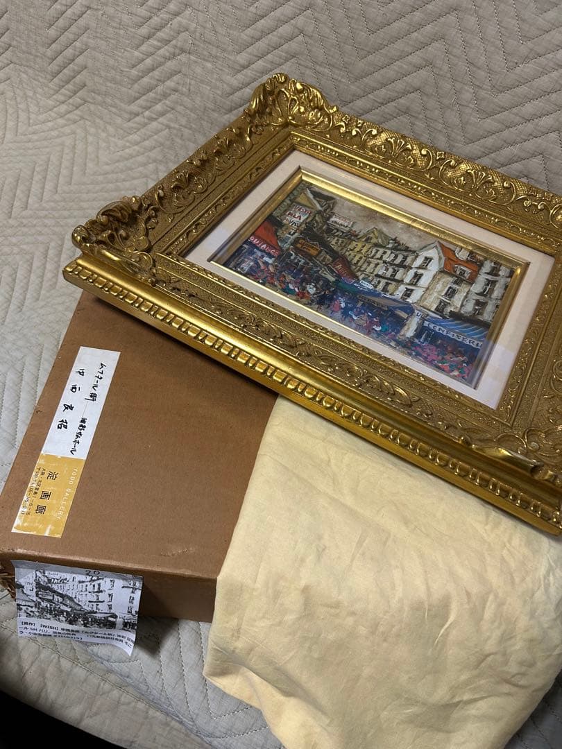 中西良招の油彩画、[ムクタール街] SMサイズ