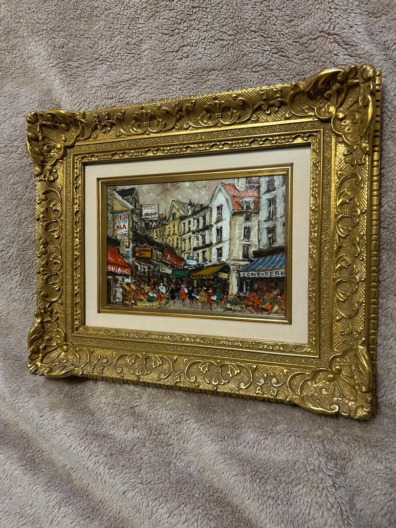 中西良招の油彩画、[ムクタール街] SMサイズ