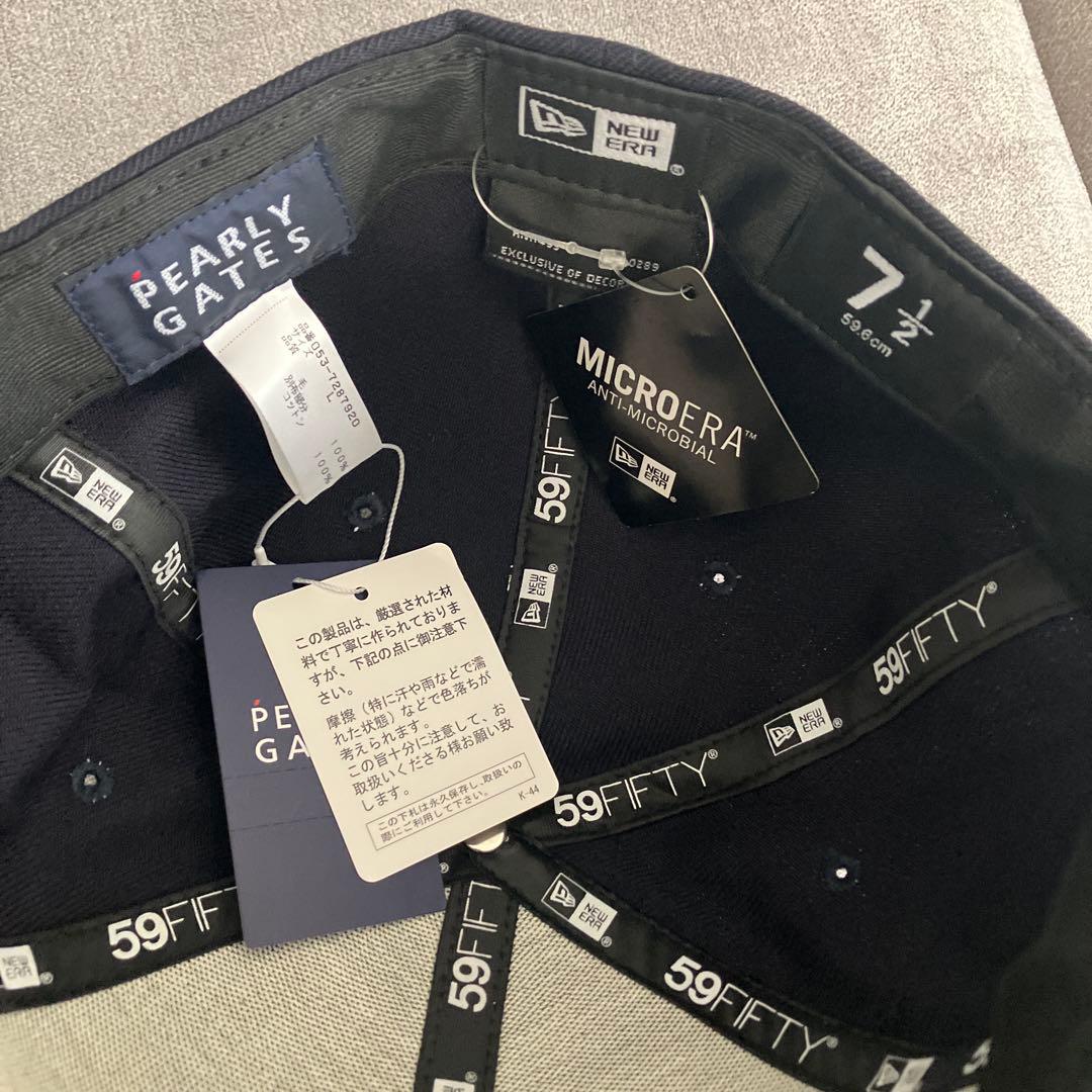 PEARLY GATES xNEWERA 59FIFTY キャップ ネイビー L