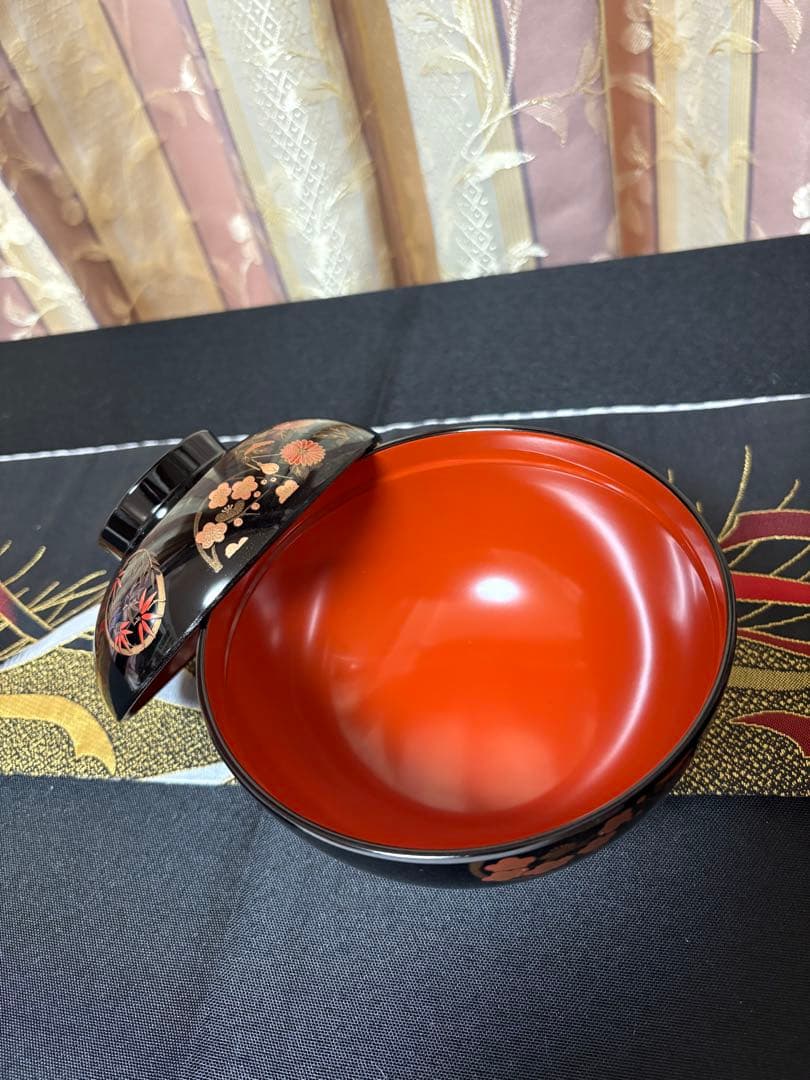 【新品】会津漆器 雑煮椀 化粧箱付き
