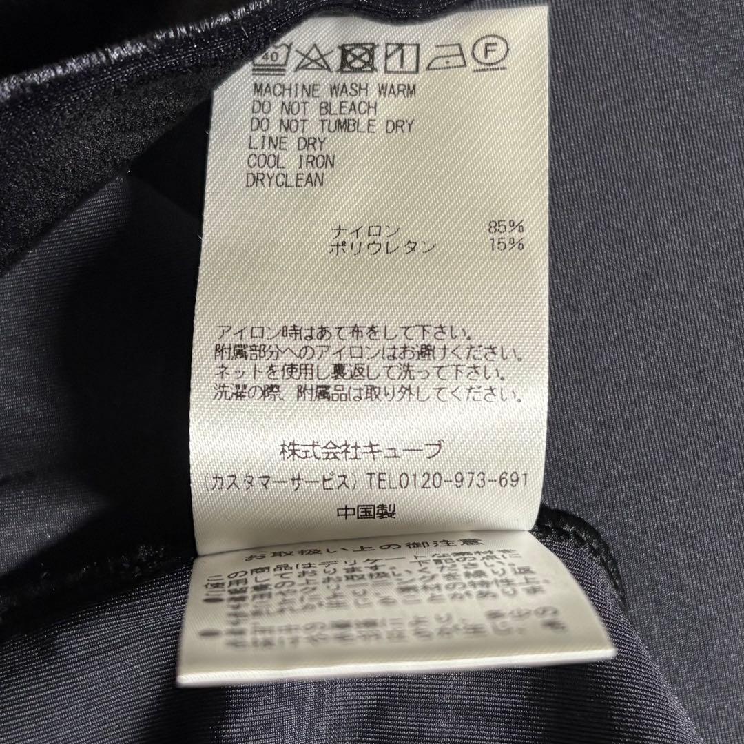 未使用タグ付き MARK&LONA ベロア シャツ チャーム付き 50/XL 黒