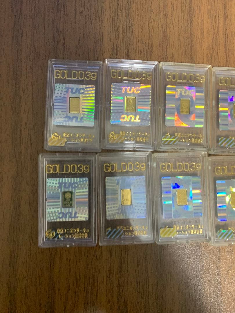 TUC製 GOLD039 特殊景品金パチンコ・パチスロ用チップ 10枚セット