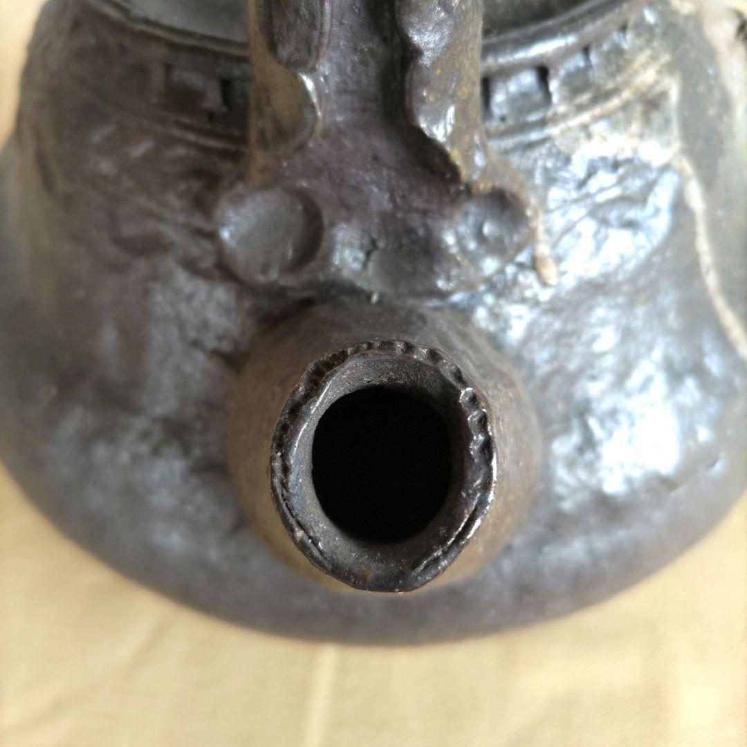 常滑焼　保崖作　手付き土瓶　H67