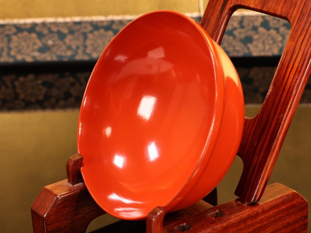 BK416　時代輪島塗　松竹梅図蒔絵　吸物椀　五客　木製　茶道具 懐石 会席