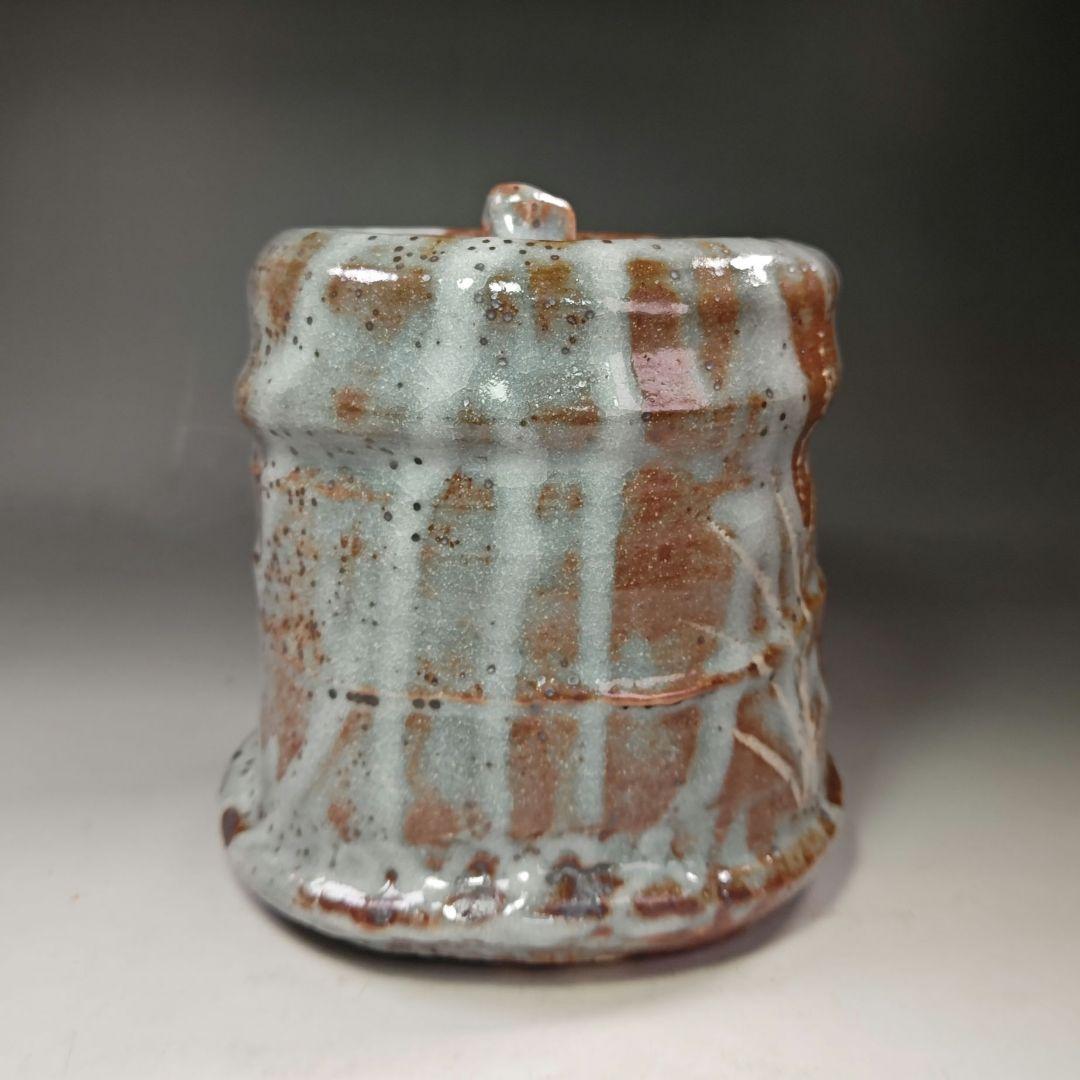 イ564 水指『向井一峰作』『鼠志野　水指　共箱』茶道具