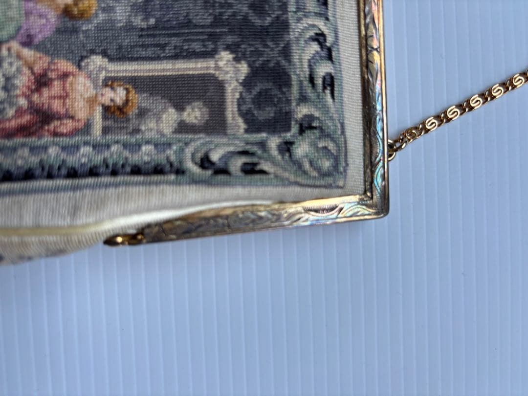 ヴィンテージ刺繍ハンドバッグ