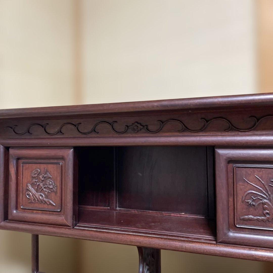 唐木家具　花梨　飾り棚　茶箪笥　アンティーク