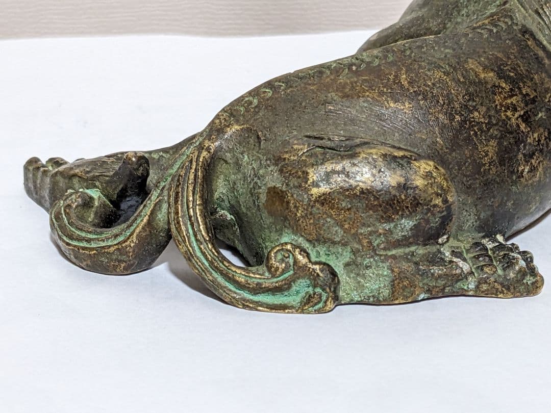 ♦唐物 中国 古玩 古美術品 麒麟形 文鎮 文房四宝 宣徳銅 骨董品