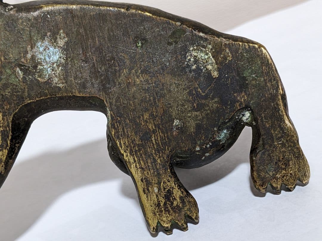 ♦唐物 中国 古玩 古美術品 麒麟形 文鎮 文房四宝 宣徳銅 骨董品