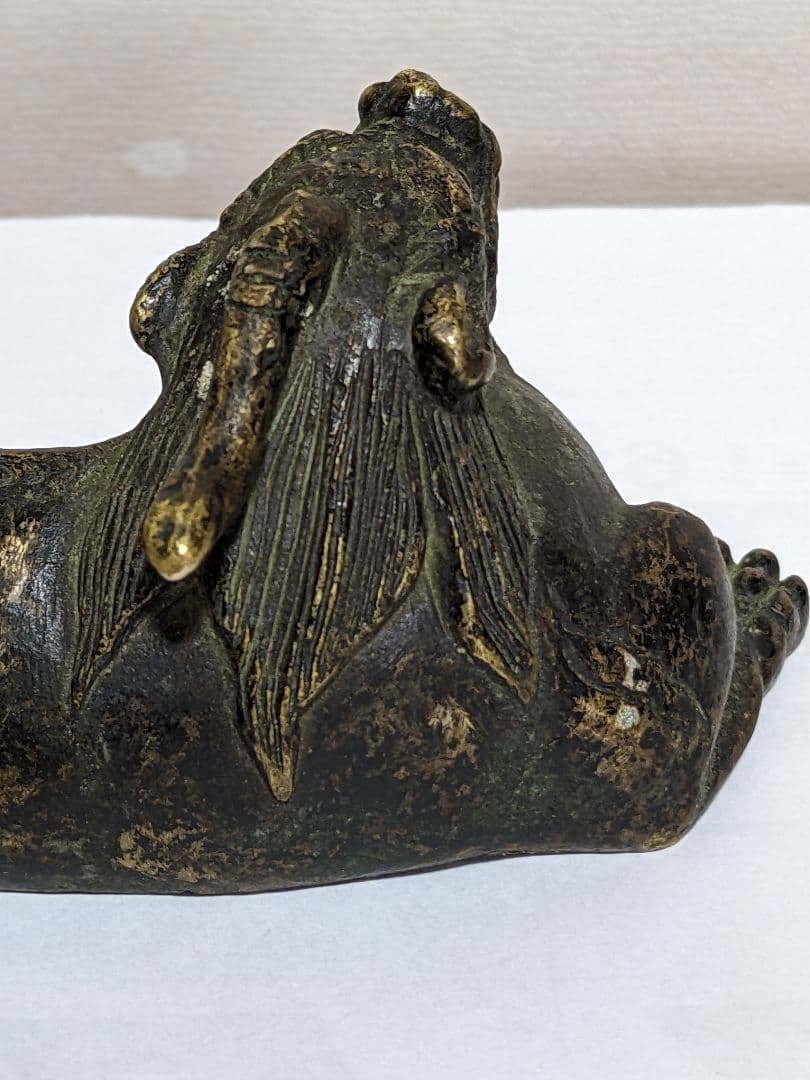 ♦唐物 中国 古玩 古美術品 麒麟形 文鎮 文房四宝 宣徳銅 骨董品