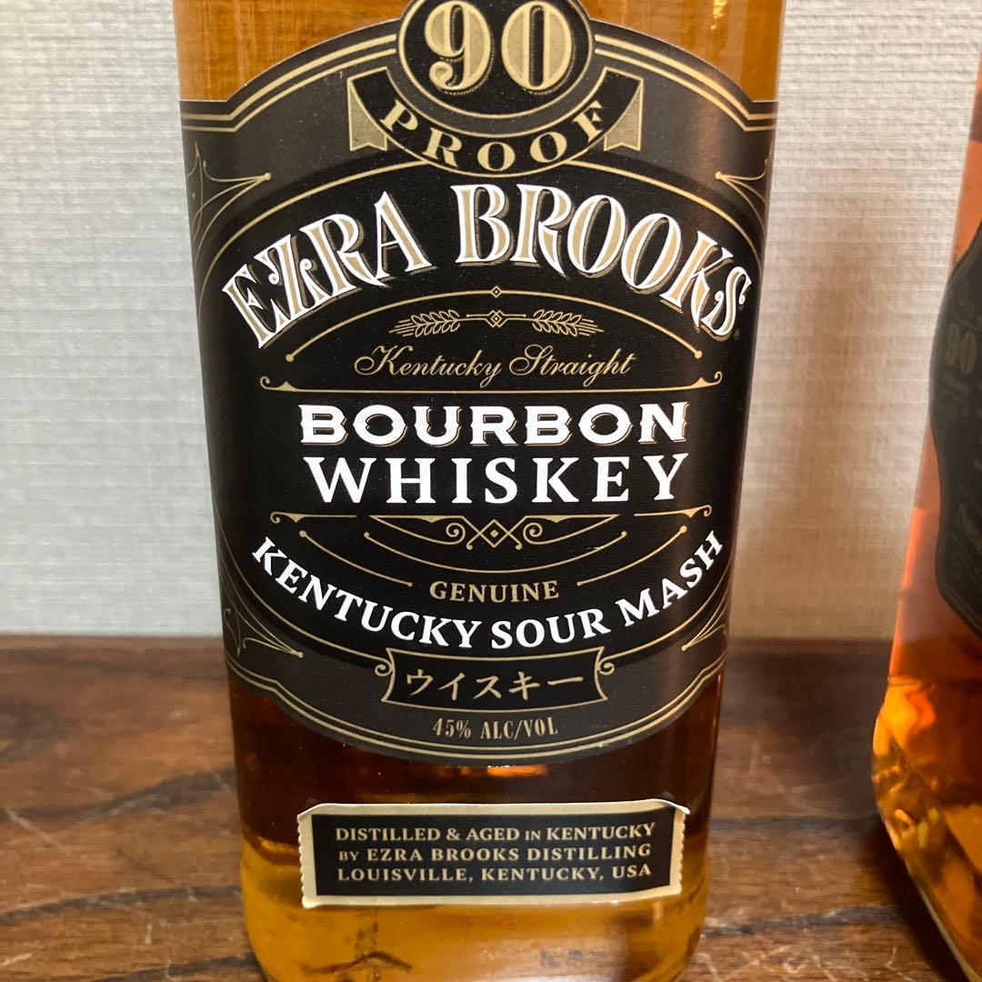 エズラ ブルックス ブラック 45% 750ml 90プルーフ　2本